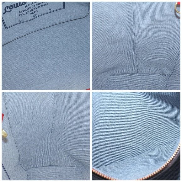 LOUIS VUITTON Monogram Denim Neverfull MM Tote Bag Blue M44981 LV Auth 22325S - Picture 15 of 16